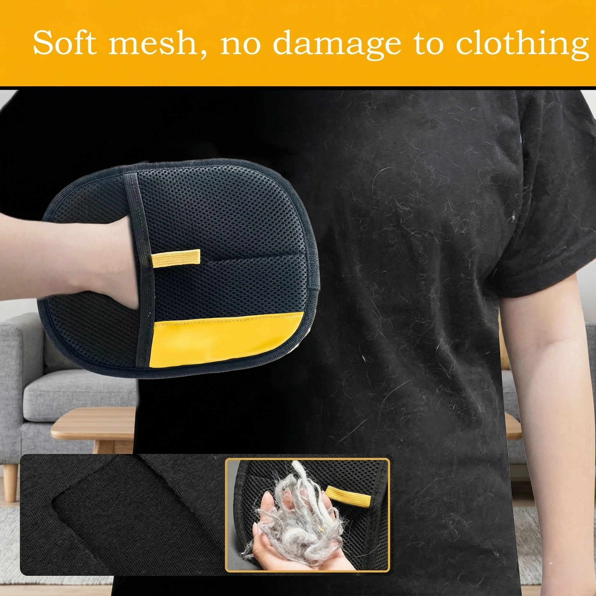 How to use pet hair removal glove